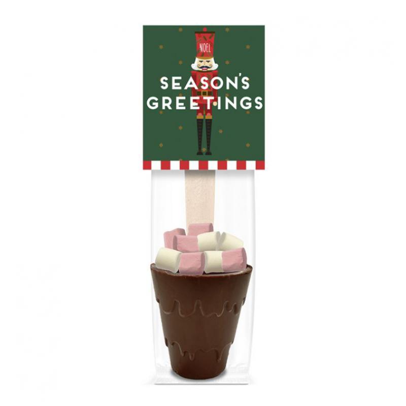 Image of Milk Hot Chocolate Spoon with Marshmallows 